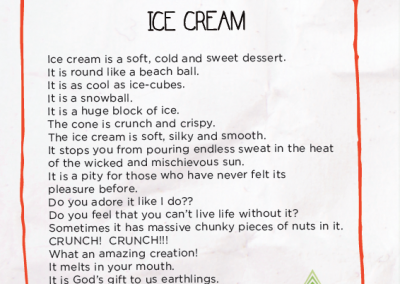 Ice Cream by Esha Sharma, 6 Years Old